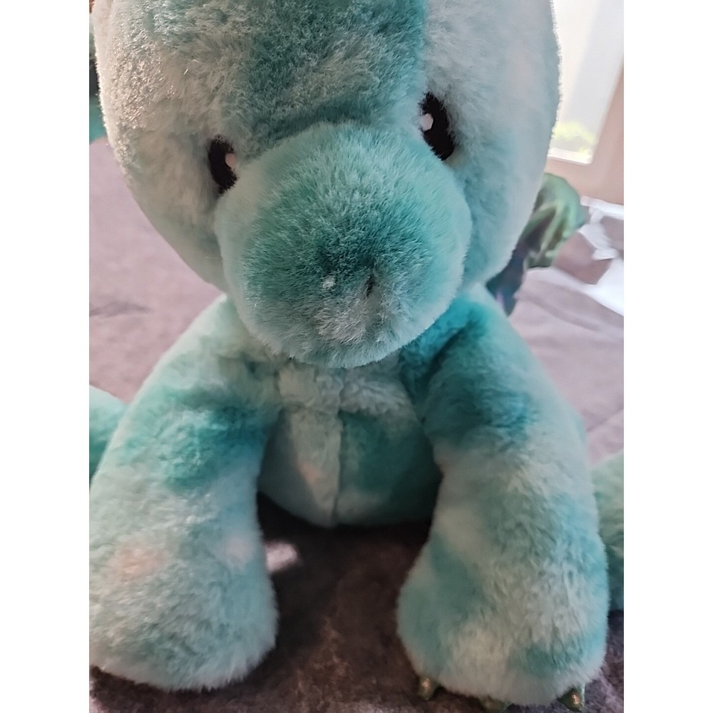 FAO SCHWARZ Dragon Lights Up & Growls Plush Toy Stuffed Animal Glows Blue 13" - Picture 2 of 8